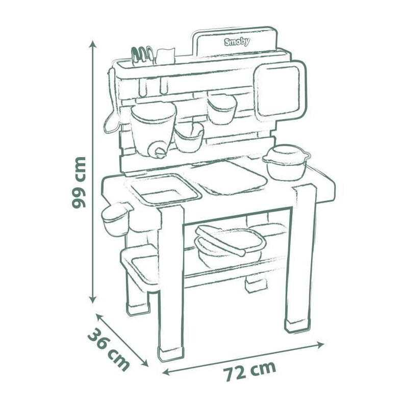 SMOBY Life - Mud Kitchen - Home theme kitchen