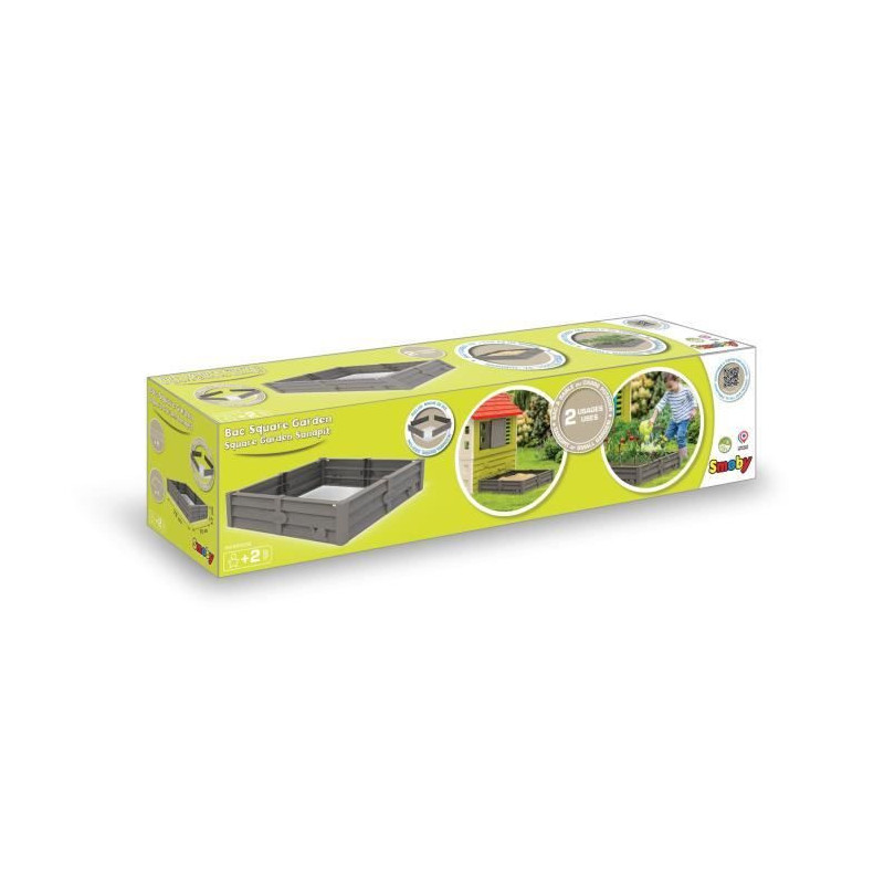 Smoby Bac Square Garden 2 in 1: Sand and square vegetable patch - 76x7