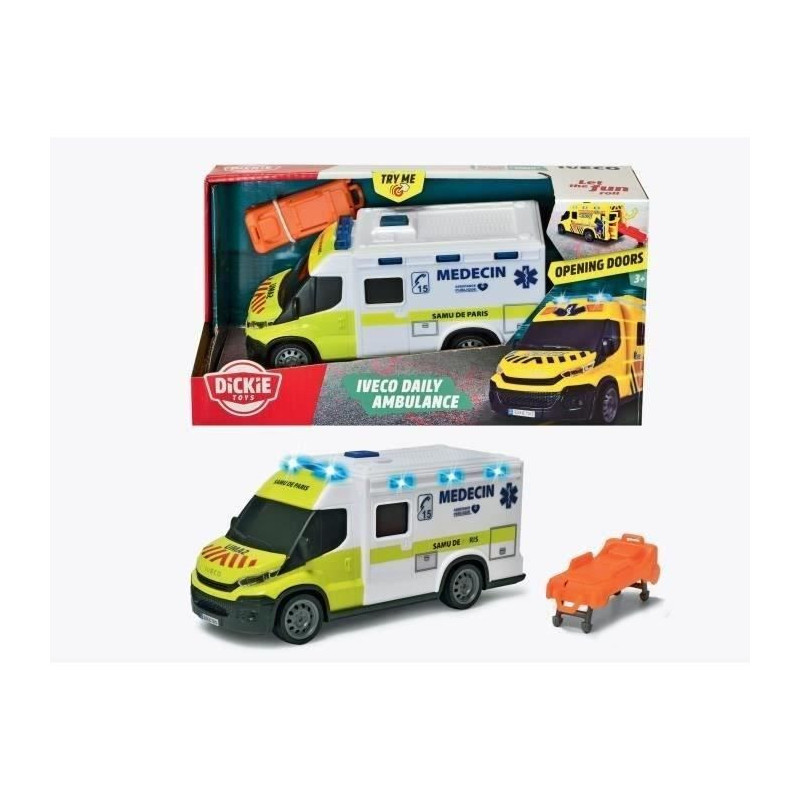 Samu ambulance - Dickie - IVECO Daily - Freewheel - Sound and light ef