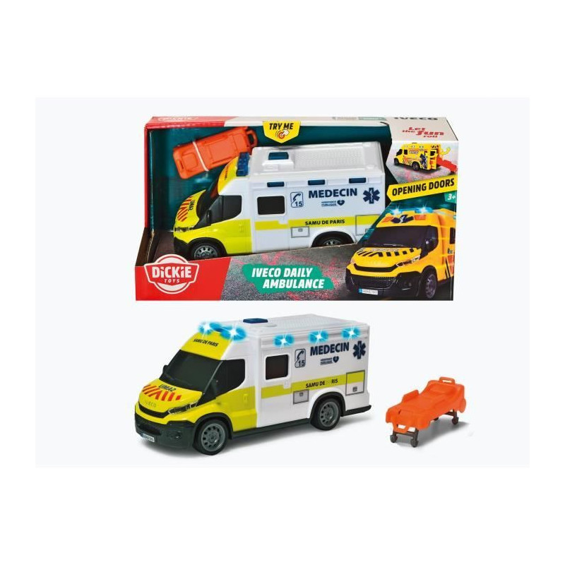 Samu ambulance - Dickie - IVECO Daily - Freewheel - Sound and light ef