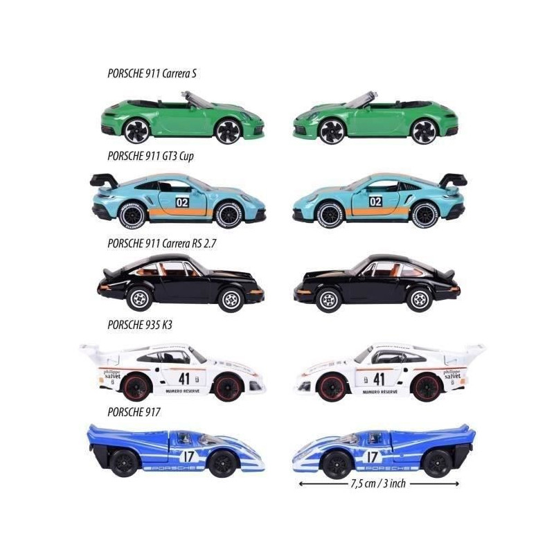 Majorette - Porsche Motorsport Giftpack 5 Pieces