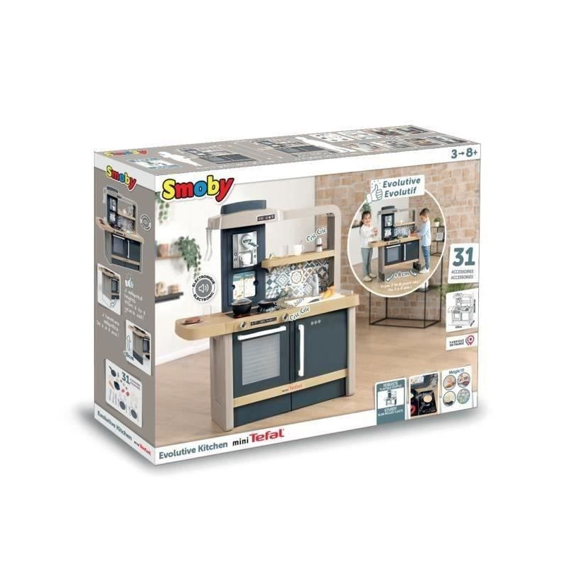 Smoby Tefal scalable kitchen - For children aged 3 - With removable pl