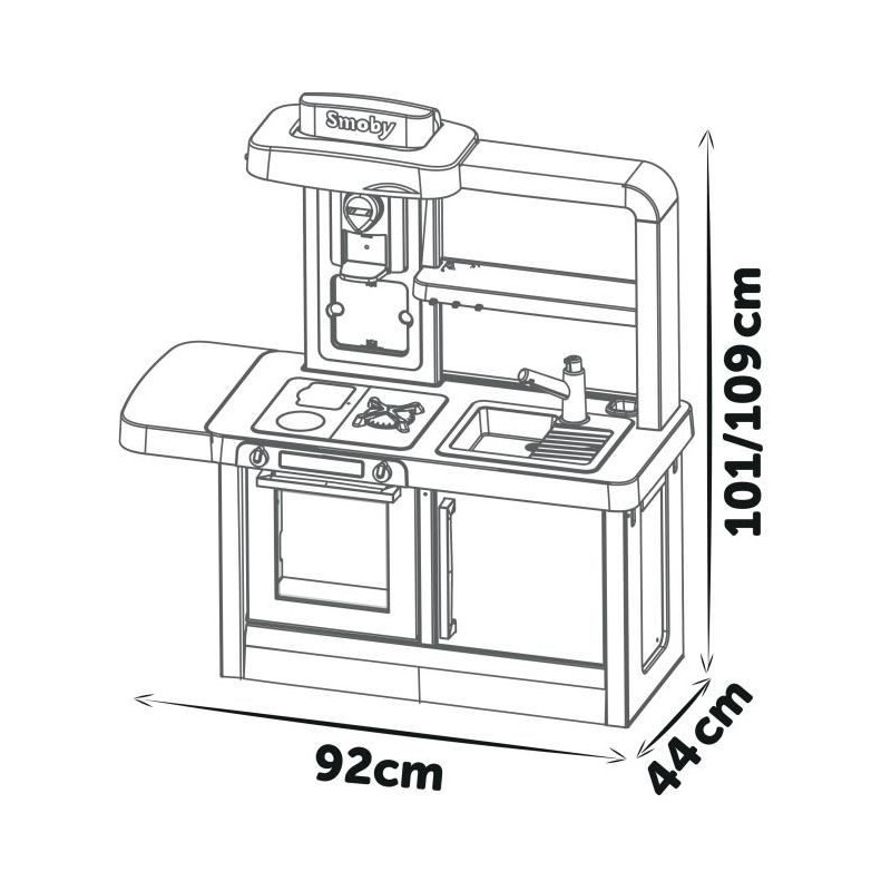 Smoby Tefal scalable kitchen - For children aged 3 - With removable pl