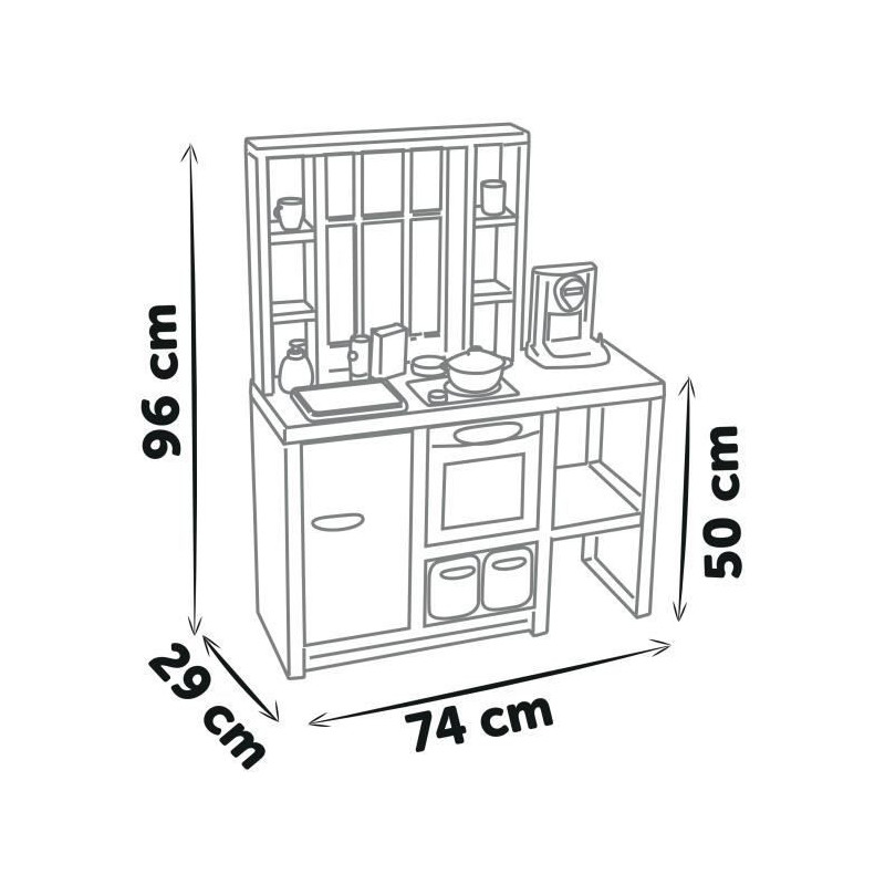 Smoby - Loft Kitchen - 32 Accessories - From 3 Years