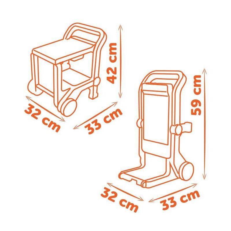 Smoby - Black+Decker - Hand truck + 3 in 1 box - 19 accessories - Made