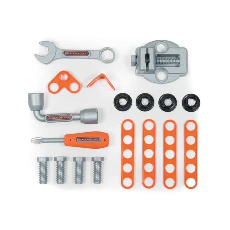 Smoby - Black+Decker - Hand truck + 3 in 1 box - 19 accessories - Made