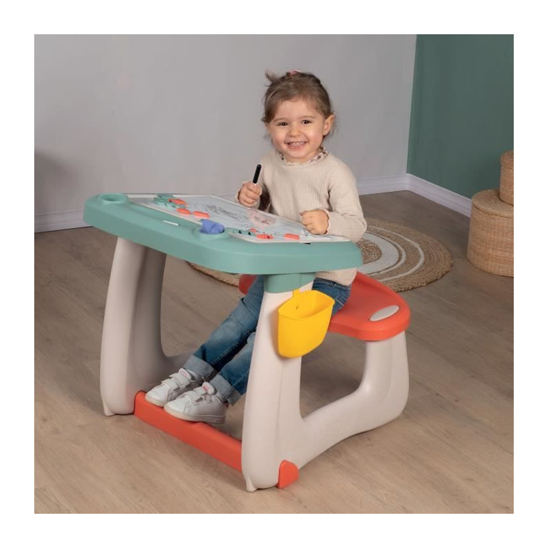 Small Schoolboy Desk - Smoby - 80 Accessories Included - Green - 63 x