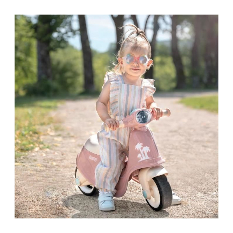 Smoby - Pink scooter carrier - Toy box - Silent wheels From 2 years ol