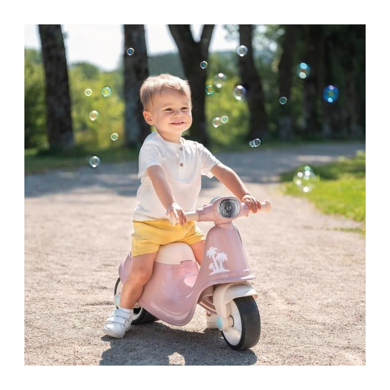 Smoby - Pink scooter carrier - Toy box - Silent wheels From 2 years ol