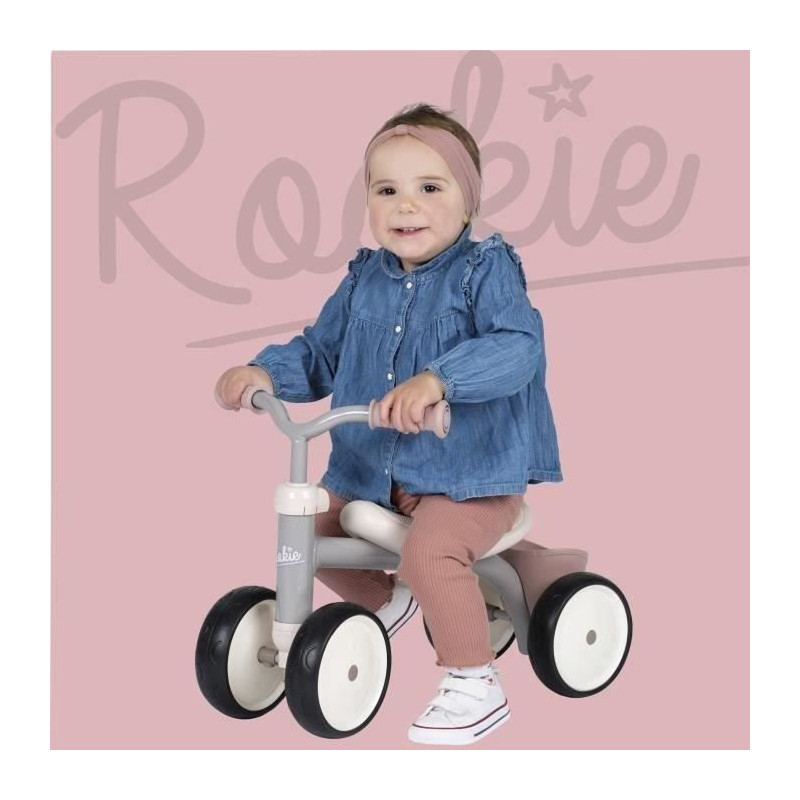 Rookie Pink metal carrier for children aged 12 months - Smoby