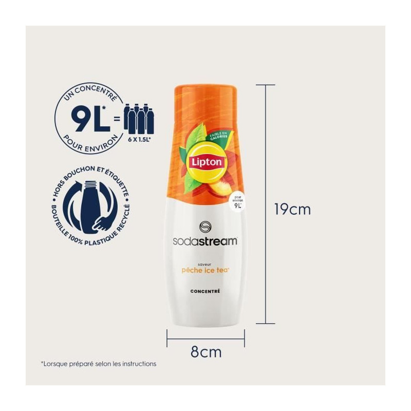 SODASTREAM Concentrates - Pack of 6 Lipton Ice Tea Concentrates - Up t