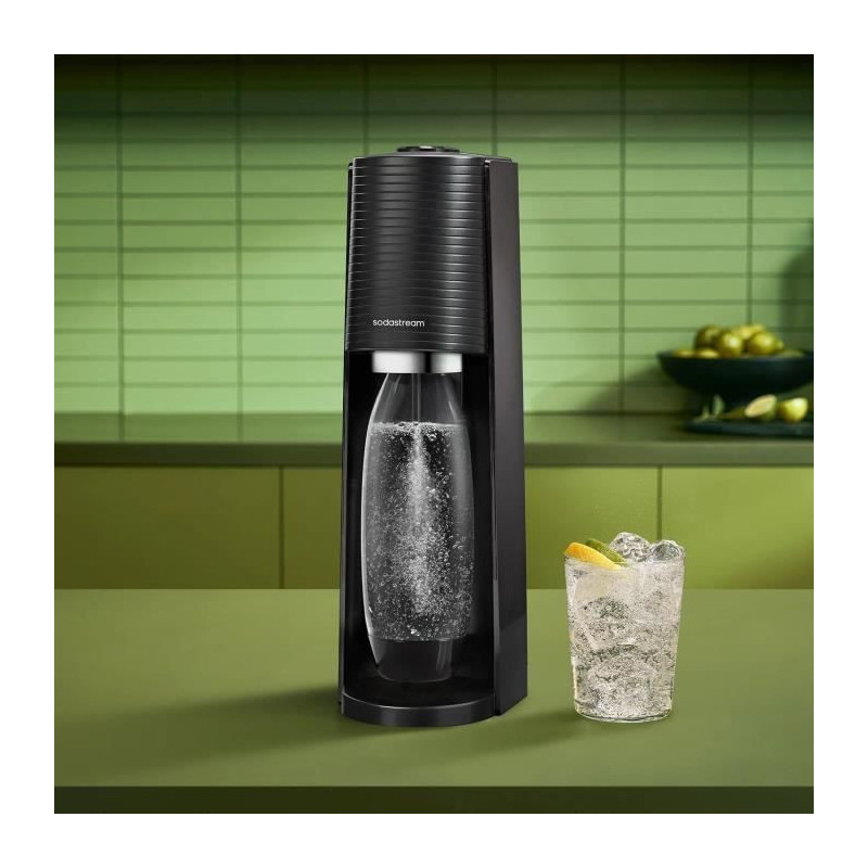 SODASTREAM TERRANLV - TERRA Black Machine Pack 2 LV bottles + 1 CQC ex