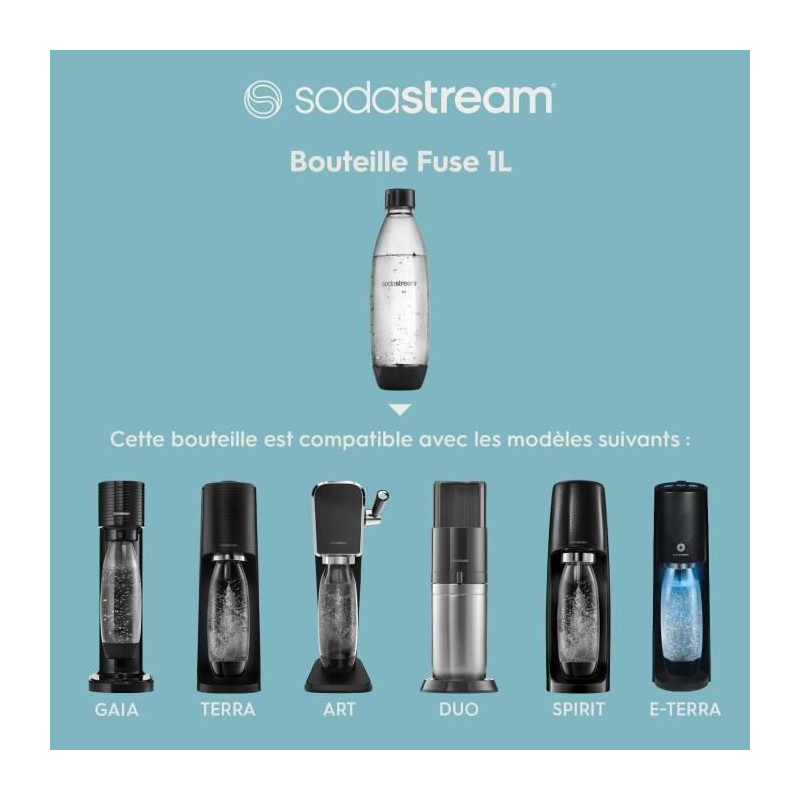 1L Fuse Metal Dishwasher Bottle - SODASTREAM