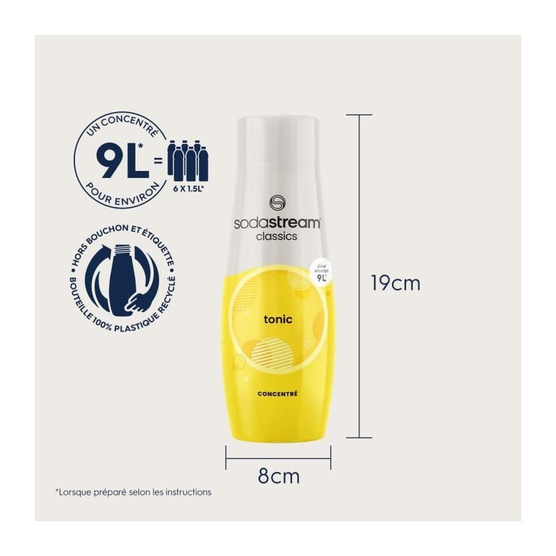 SODASTREAM Concentrates - Pack of 6 Tonic Concentrates - Up to 54L of