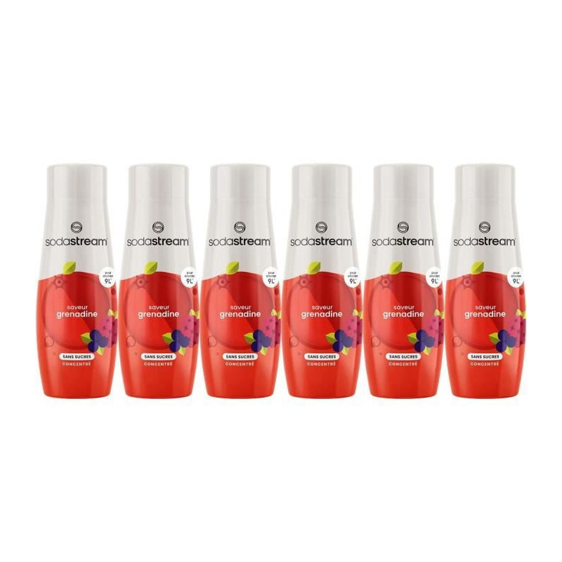 SODASTREAM Concentrates - Pack of 6 Sugar-Free Grenadine Concentrates