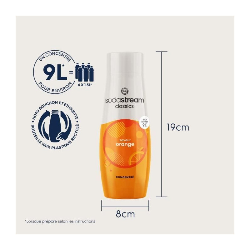 SODASTREAM Concentrates - Pack of 6 Orange Concentrates - Up to 54L of
