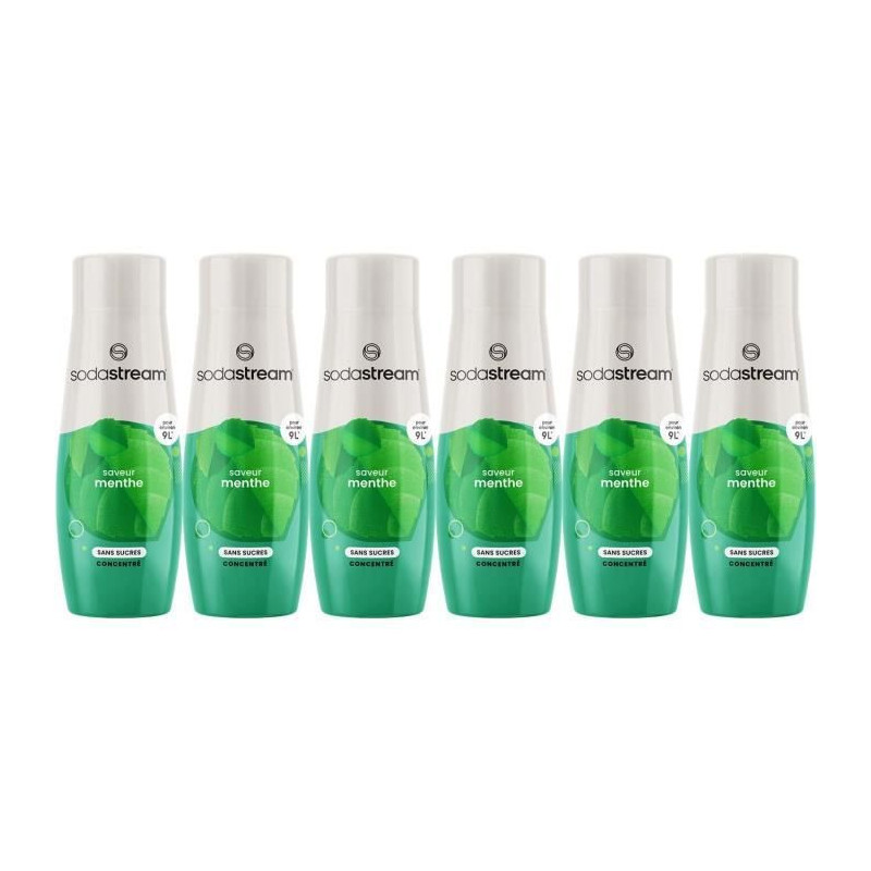 SODASTREAM Concentrates - Pack of 6 Sugar-Free Mint Concentrates - Up