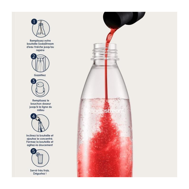 SODASTREAM Concentrates - Pack of 6 Sugar-Free Strawberry Concentrates