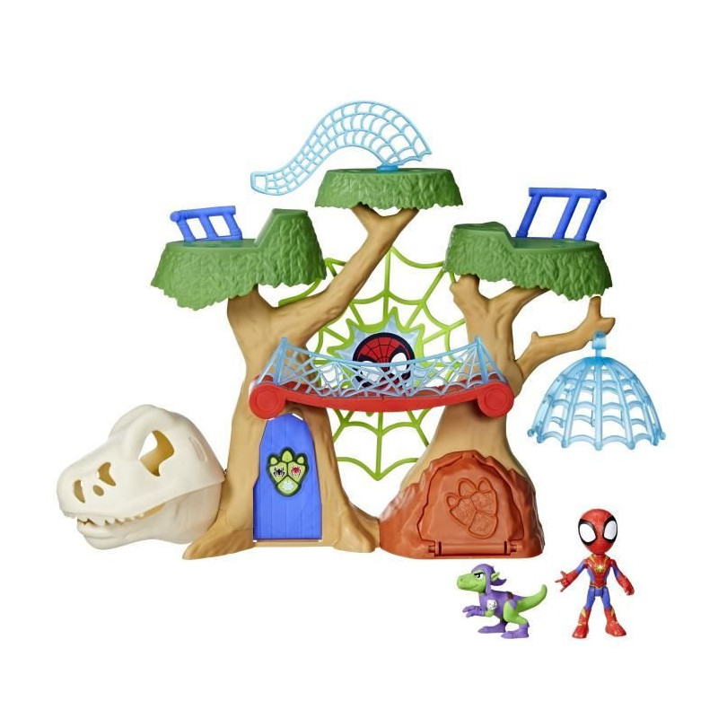 Spidey Dino-Webs Forest Base Playset, Superhero Figures and Accessorie