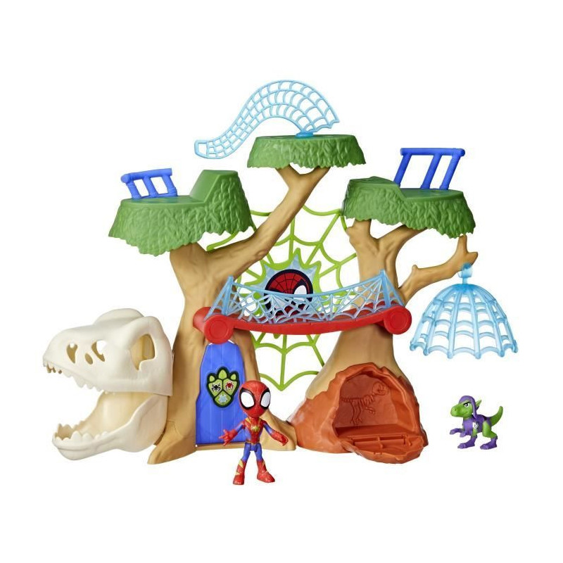 Spidey Dino-Webs Forest Base Playset, Superhero Figures and Accessorie