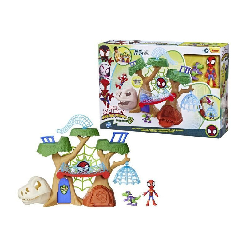 Spidey Dino-Webs Forest Base Playset, Superhero Figures and Accessorie