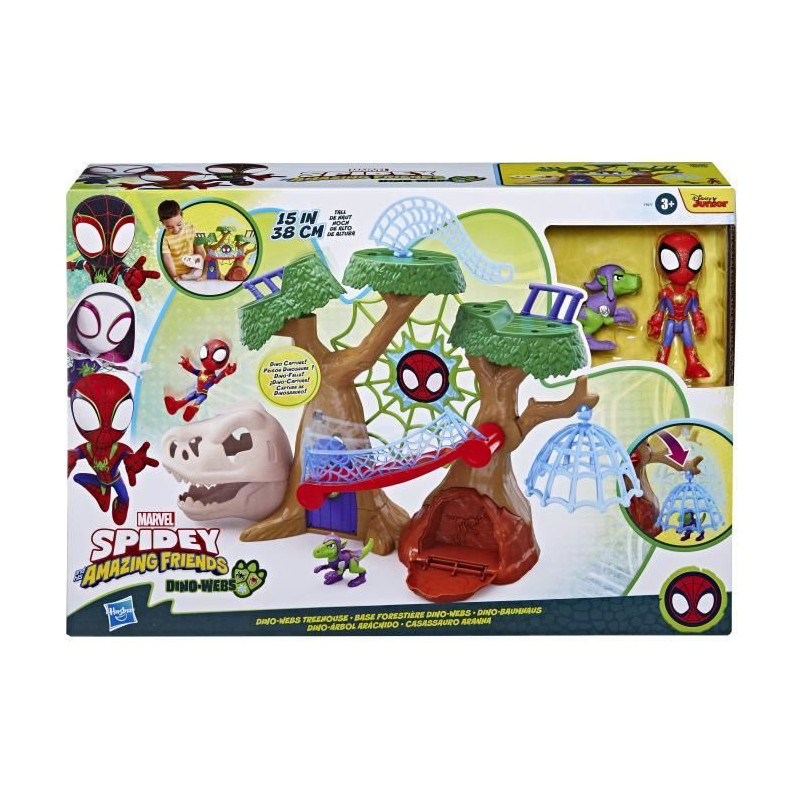 Spidey Dino-Webs Forest Base Playset, Superhero Figures and Accessorie