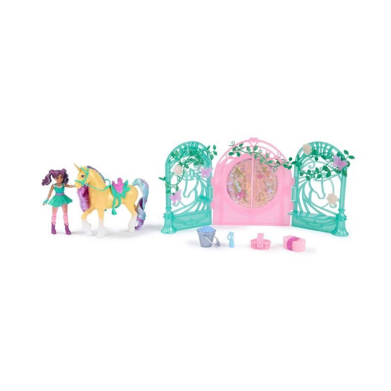 SPIN MASTER PLAYSET MINI DOLL AVA AND LEAF COLOR REVEAL Unicorn Academ