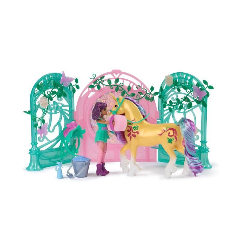 SPIN MASTER PLAYSET MINI DOLL AVA AND LEAF COLOR REVEAL Unicorn Academ