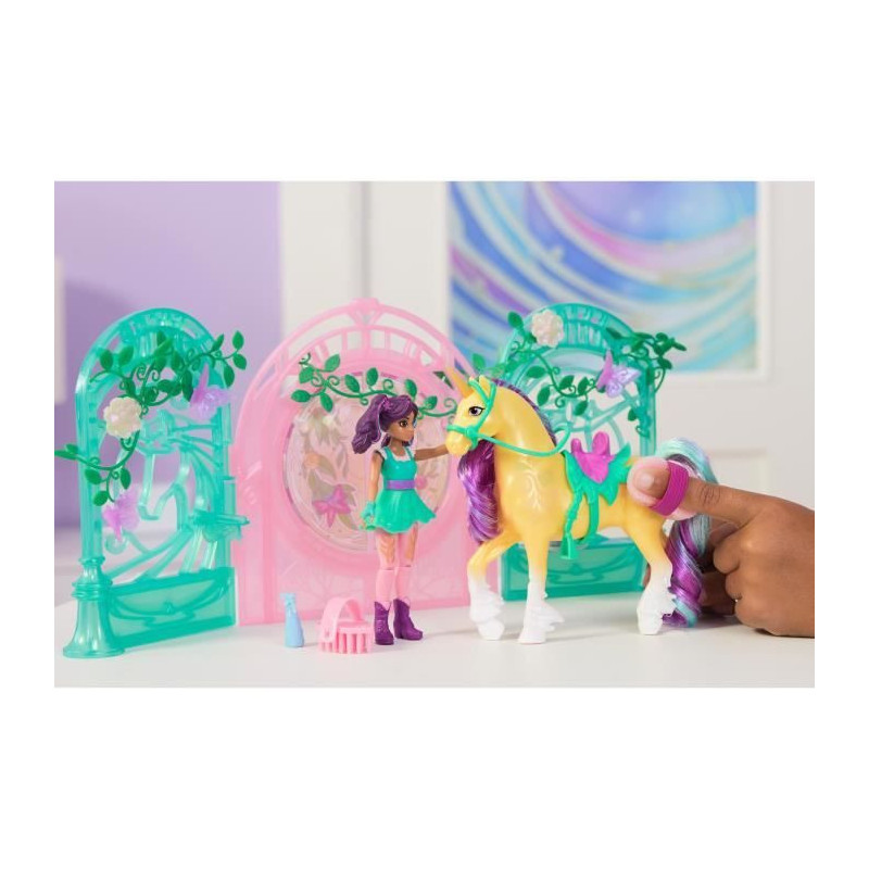 SPIN MASTER PLAYSET MINI DOLL AVA AND LEAF COLOR REVEAL Unicorn Academ