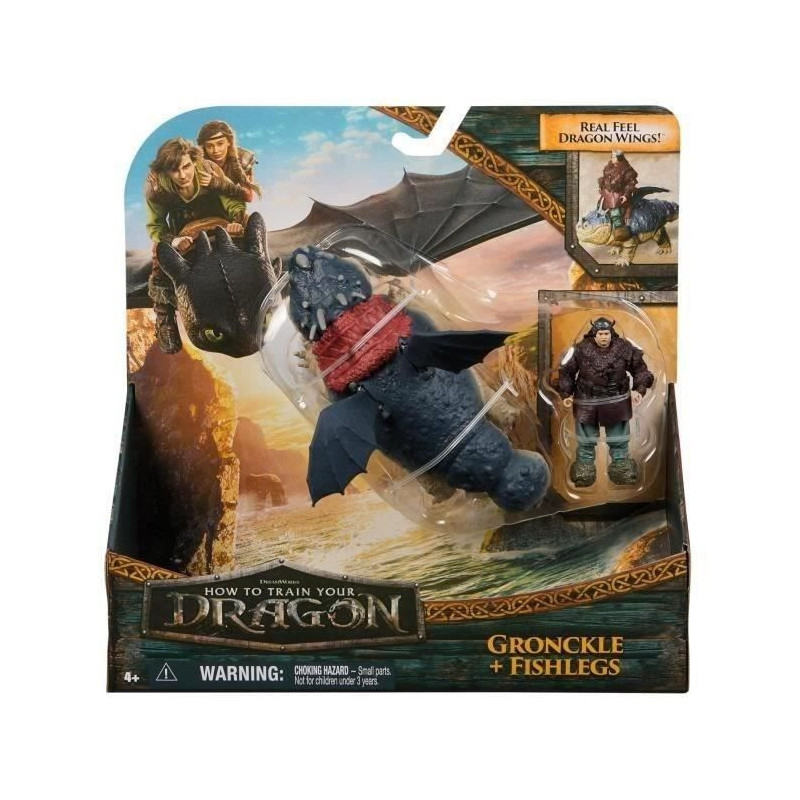 SPIN MASTER PACK DRAGON AND VIKING 25 CM GRONK Dragons Movie