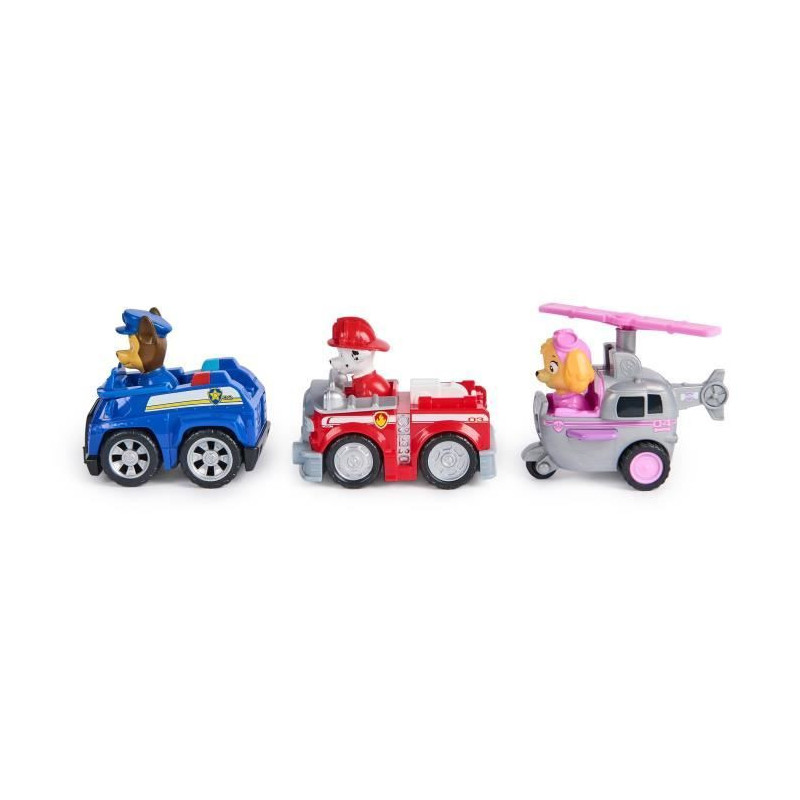 SPIN MASTER PACK OF 3 RETRO FRICTION VEHICLES Paw Patrol