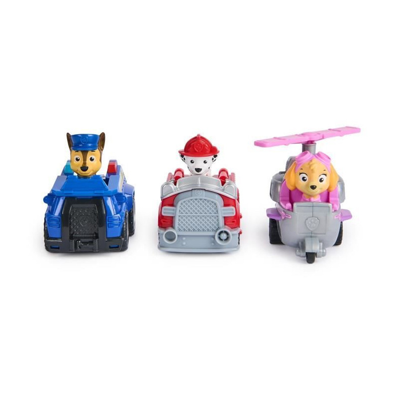 SPIN MASTER PACK OF 3 RETRO FRICTION VEHICLES Paw Patrol