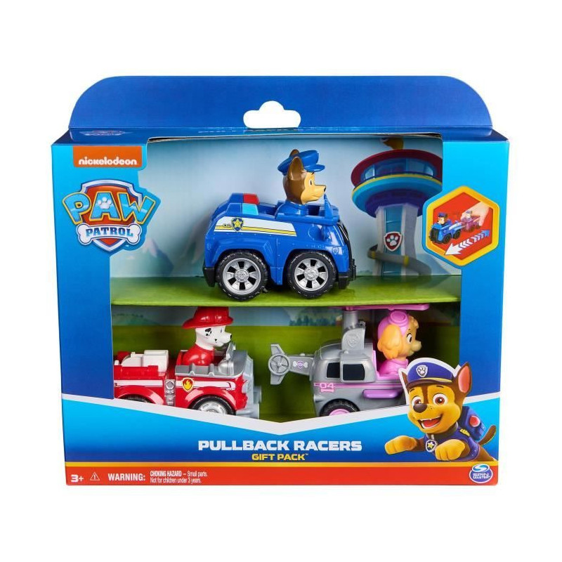 SPIN MASTER PACK OF 3 RETRO FRICTION VEHICLES Paw Patrol
