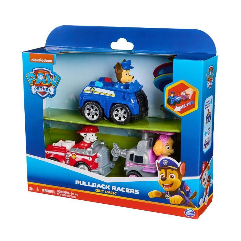 SPIN MASTER PACK OF 3 RETRO FRICTION VEHICLES Paw Patrol