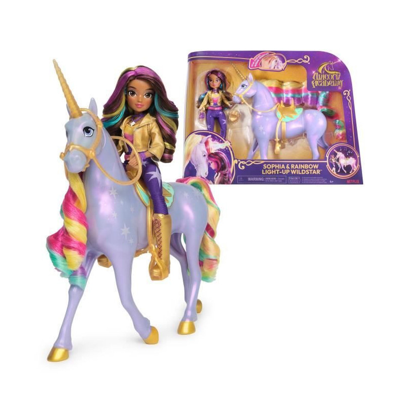 SPIN MASTER UNICORN WITH FUNCTIONS 28 CM WILDSTAR + 24 CM Unicorn Acad