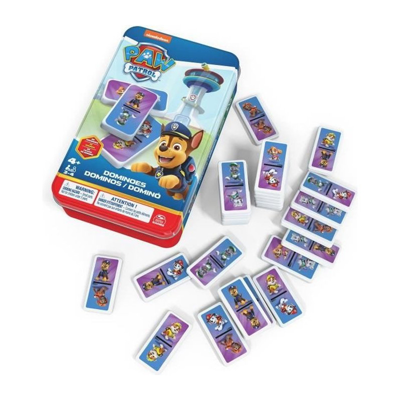 SPIN MASTER METAL BOX DOMINOES Paw Patrol
