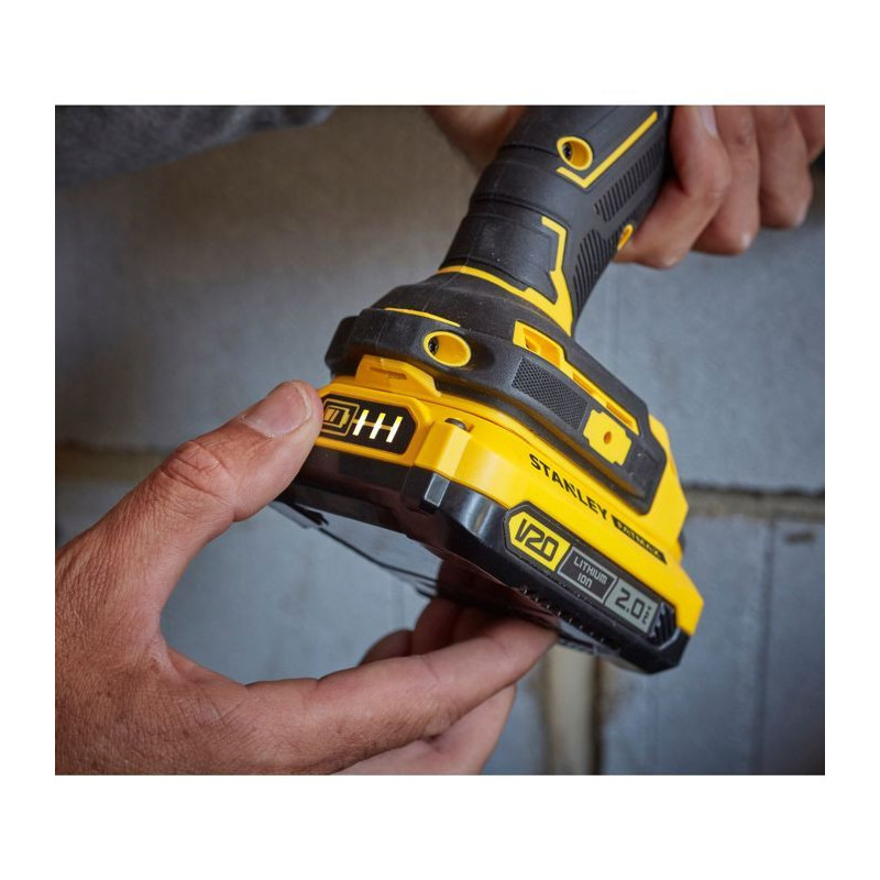 Stanley - V20 Impact drill driver 80 Nm BRUSHLESS - Lithium 18V - 2 4A