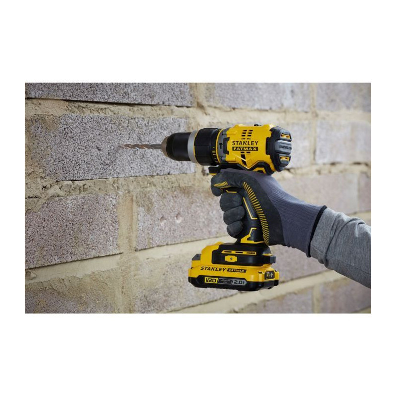Stanley - V20 Impact drill driver 80 Nm BRUSHLESS - Lithium 18V - 2 4A