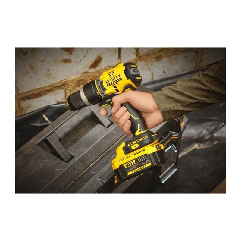 Stanley - V20 Impact drill driver 80 Nm BRUSHLESS - Lithium 18V - 2 4A