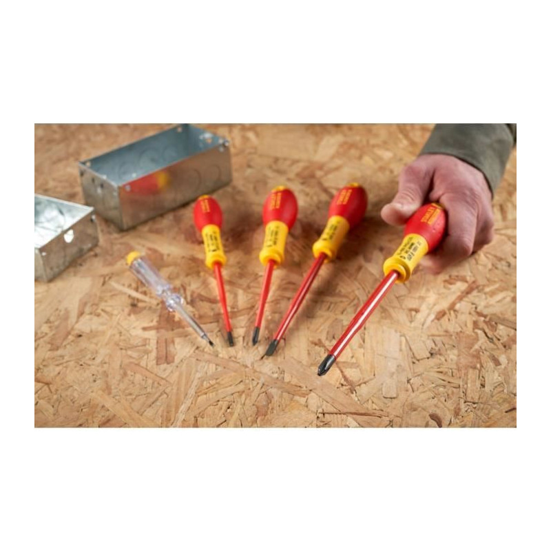 Set of 5 Screwdrivers - STANLEY FATMAX - XTHT0-62692 - Slim Insulated