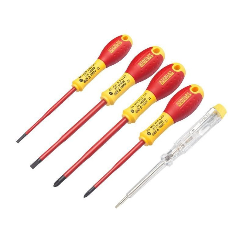 Set of 5 Screwdrivers - STANLEY FATMAX - XTHT0-62692 - Slim Insulated