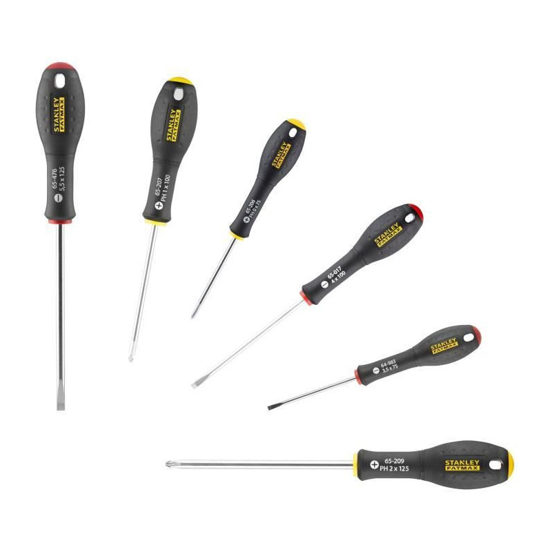 Set of 6 Screwdrivers - STANLEY FATMAX - FMHT0-62626 - Electrician + P