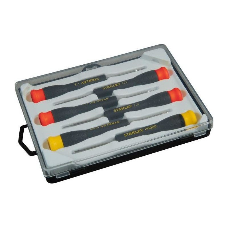 Set of 6 Micro Screwdrivers - STANLEY - STHT0-62631 - 4 Slotted + 2 Ph