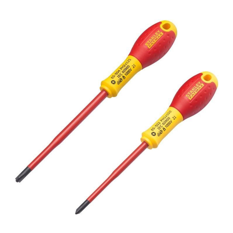Set of 2 Screwdrivers - STANLEY FATMAX - FMHT0-62648 - Insulated Termi
