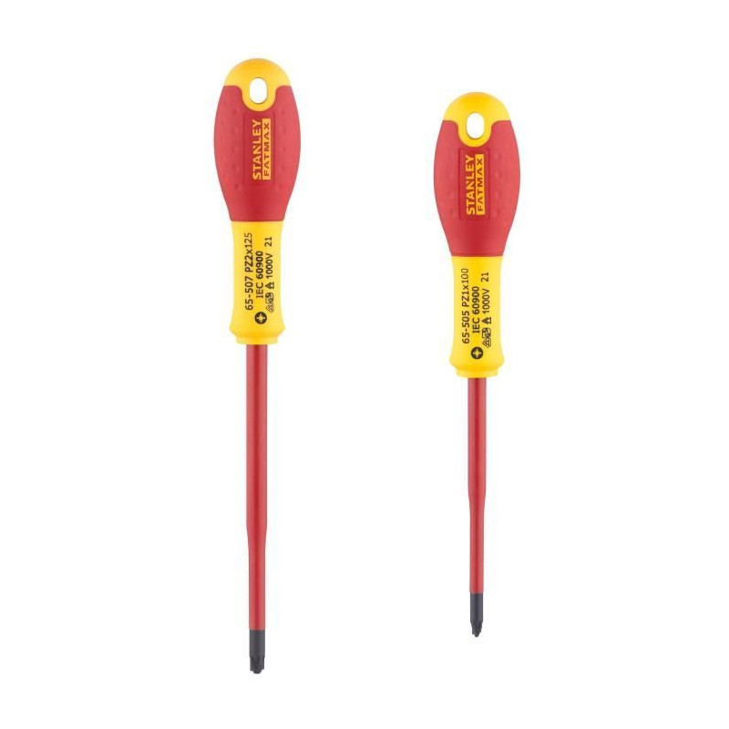 Set of 2 Screwdrivers - STANLEY FATMAX - FMHT0-62649 - Insulated Termi