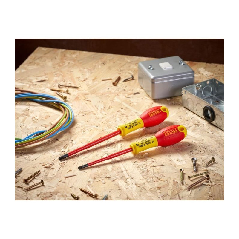 Set of 2 Screwdrivers - STANLEY FATMAX - FMHT0-62649 - Insulated Termi