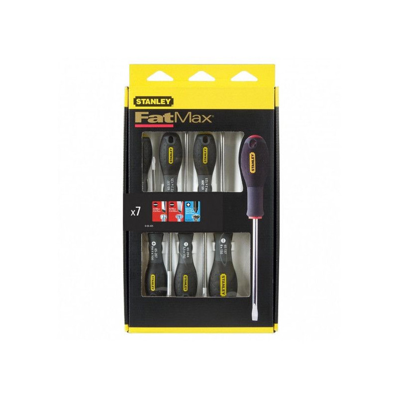 Set of 7 Screwdrivers - STANLEY FATMAX - 0-65-425 - Electrician + Mech