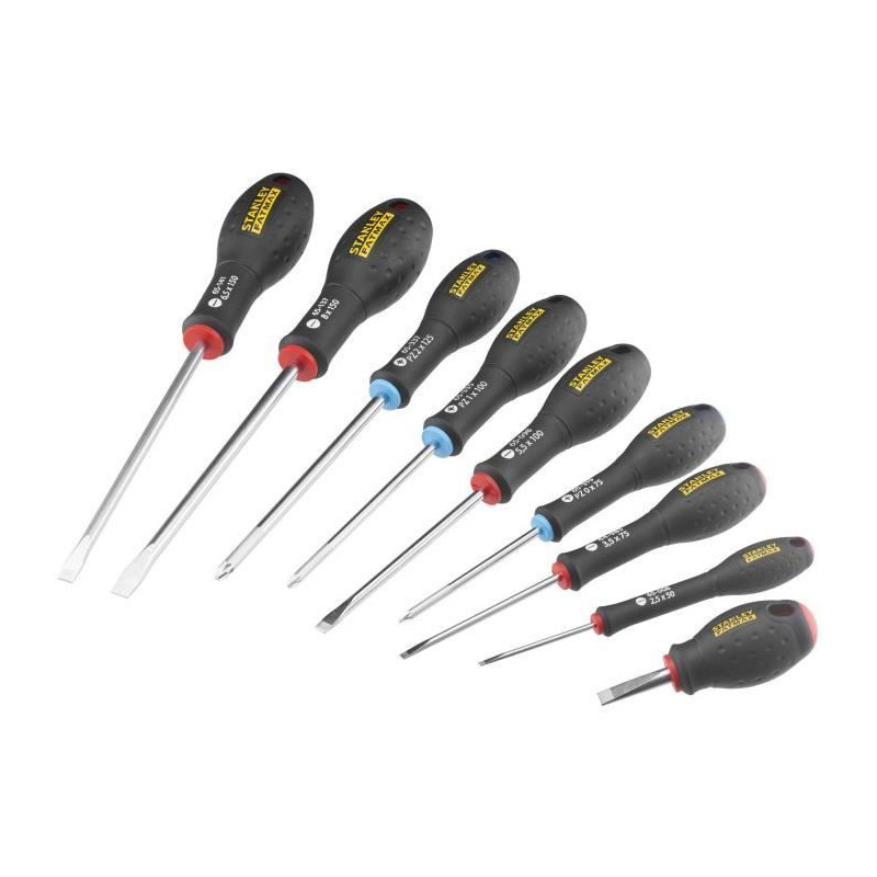 Set of 9 Screwdrivers - STANLEY FATMAX - FMHT65424-0 - Electrician + M
