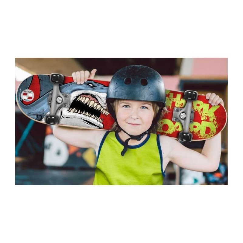 STAMP Skateboard 28 x 8 Shark Skids Control