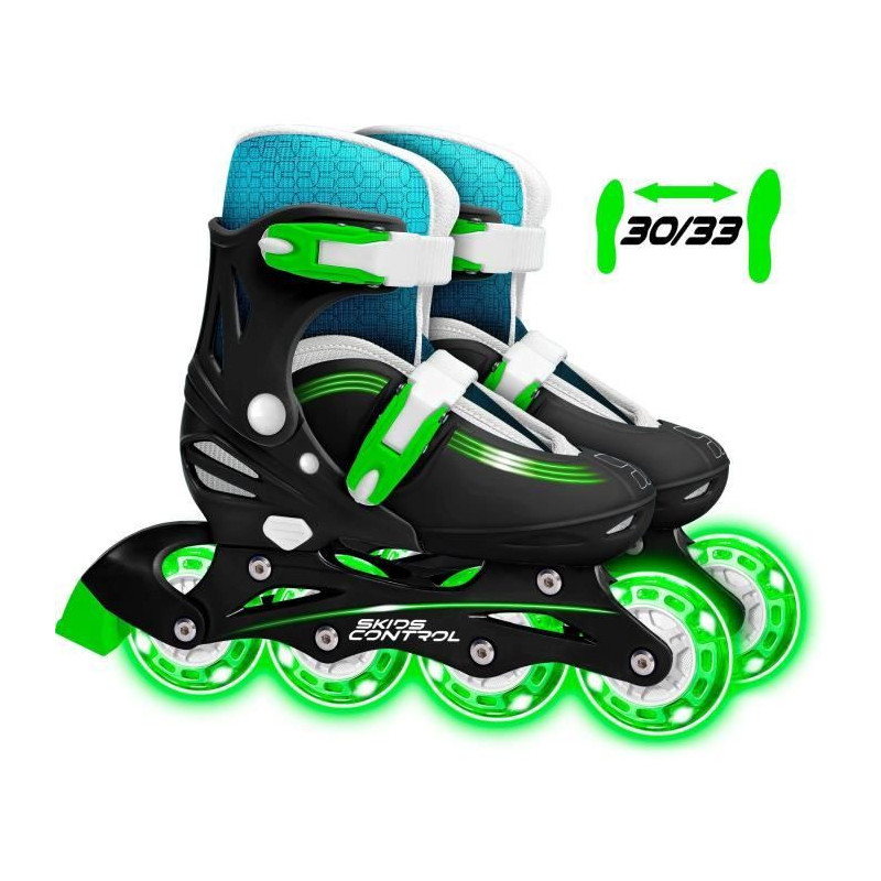 STAMP - Adjustable Inline Skates - Light Up Wheels - Skids Control